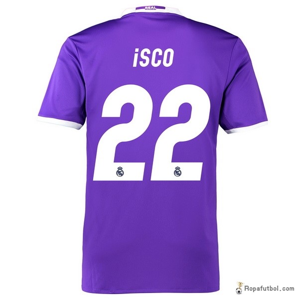 Camiseta Real Madrid Replica Segunda Ropa Isco 2016/17 Purpura